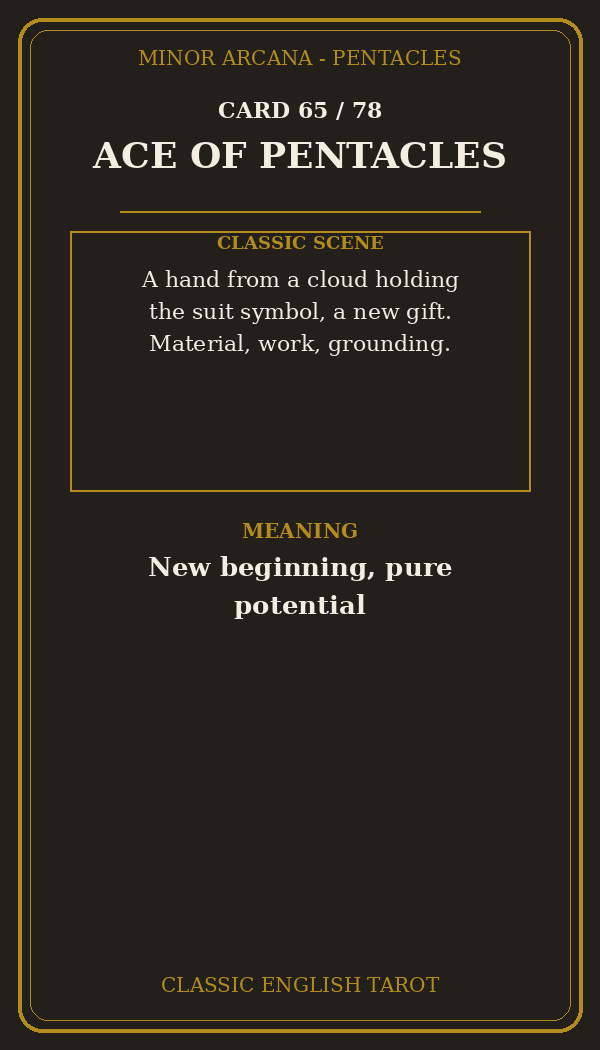 ACE OF PENTACLES