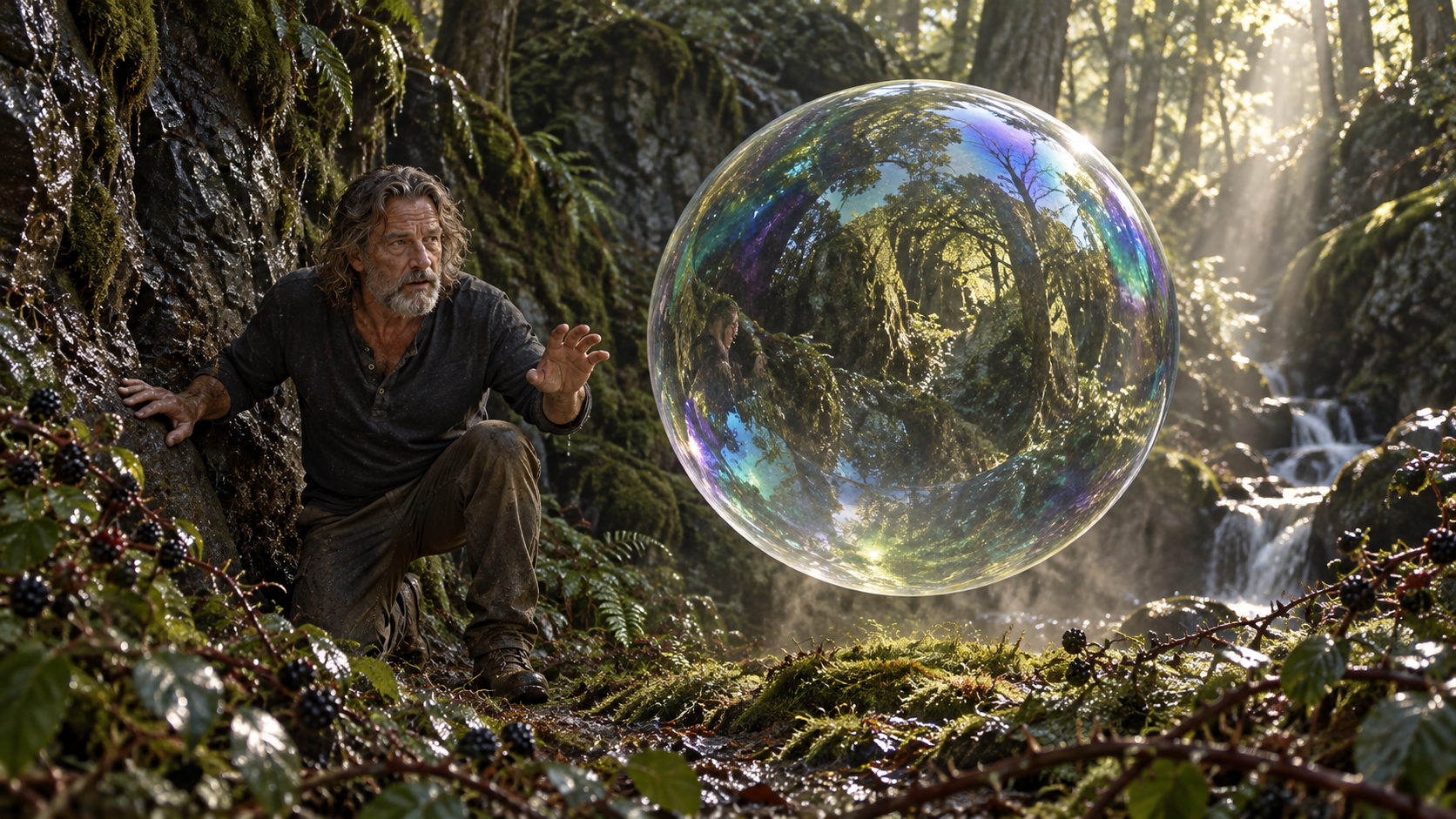 Kapitel 8: Glasbubblan — illustration ur Källan-En Tunn Silvertråd