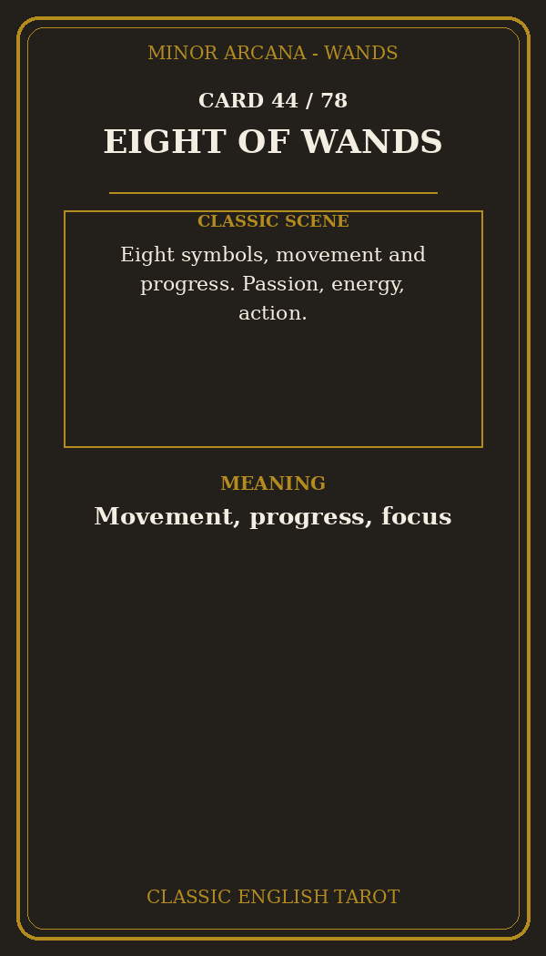 EIGHT OF WANDS