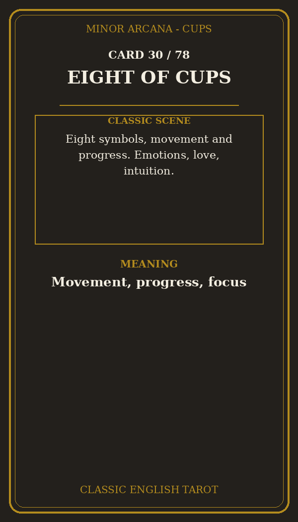EIGHT OF CUPS