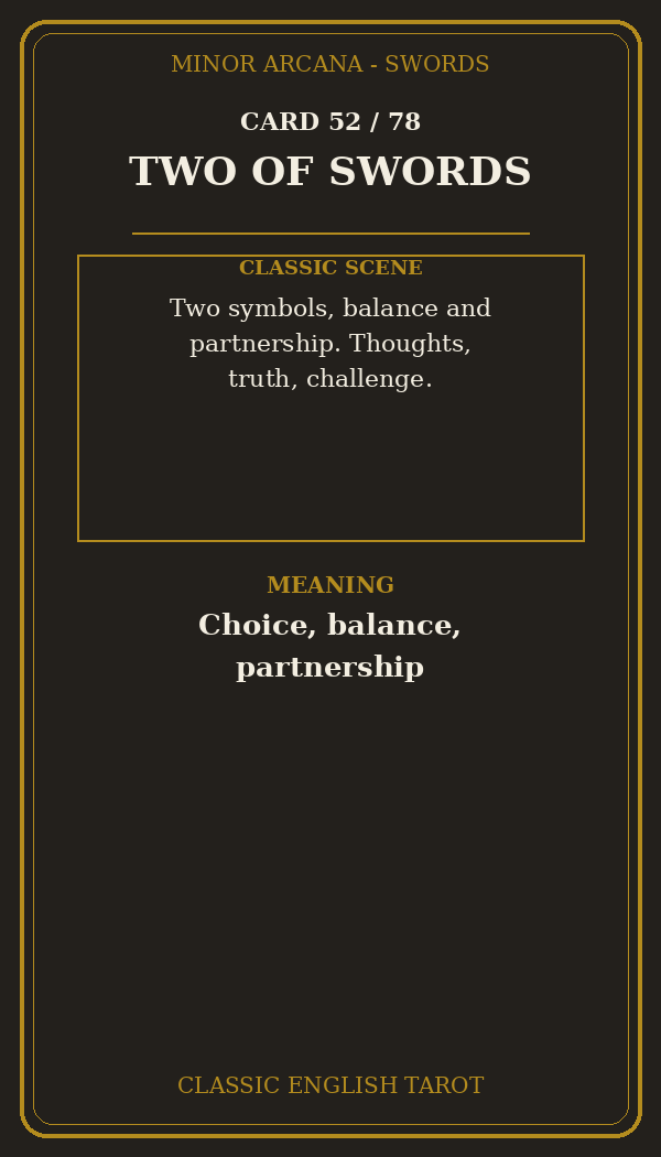 TWO OF SWORDS