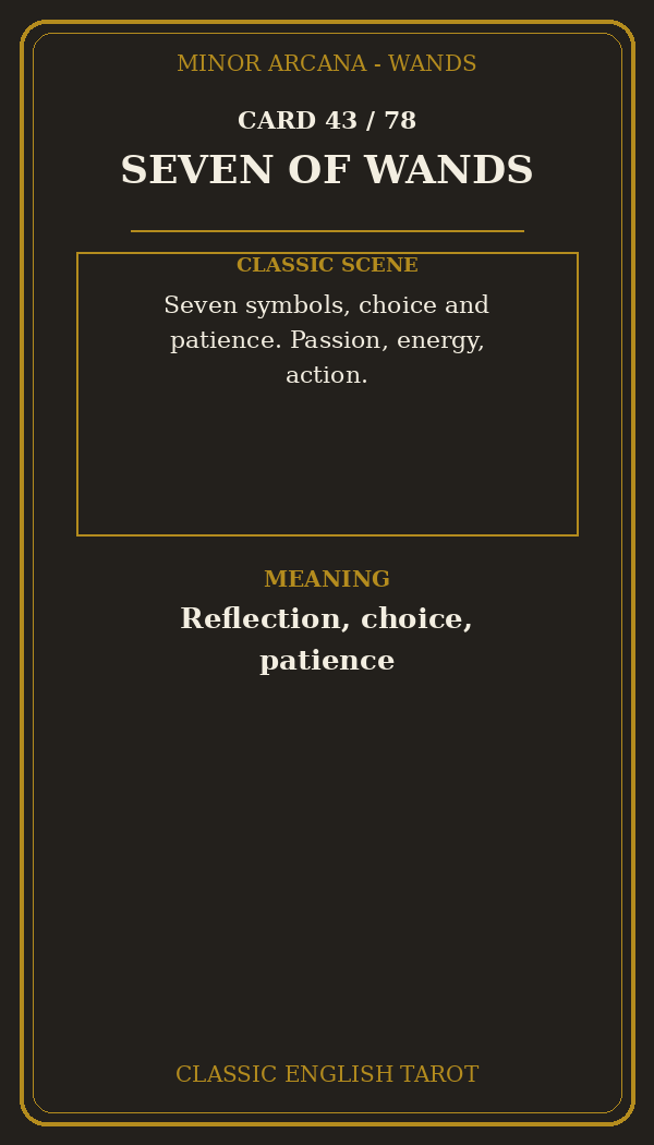 SEVEN OF WANDS
