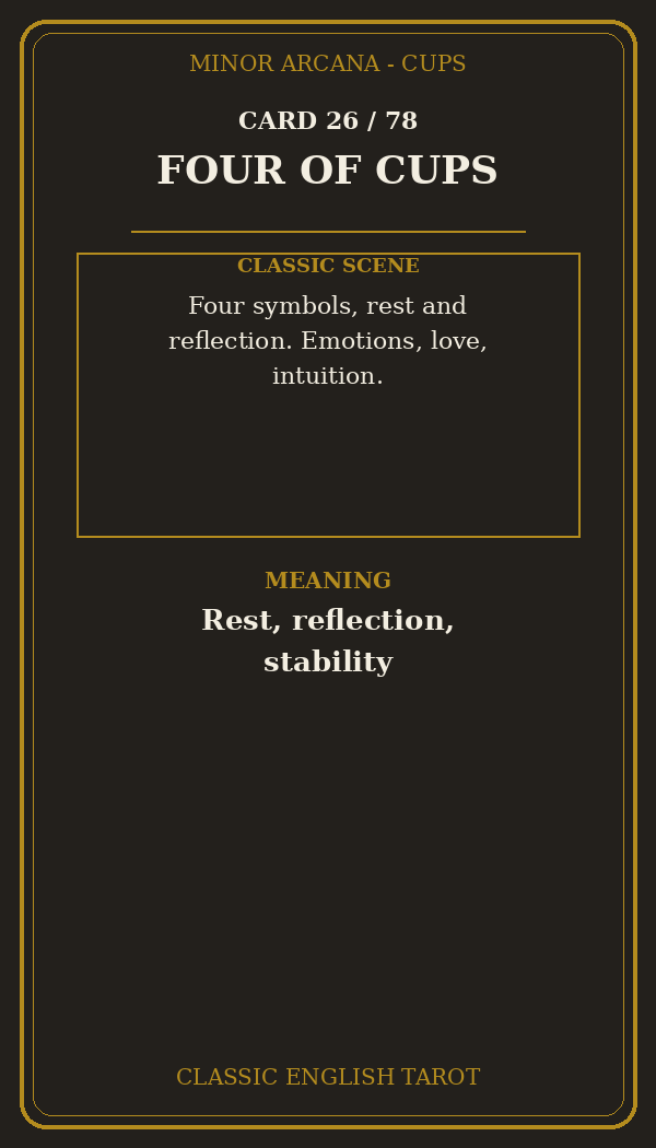 FOUR OF CUPS