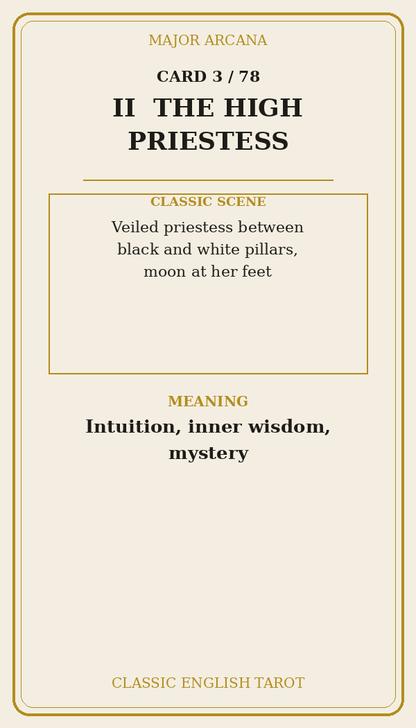 THE HIGH PRIESTESS