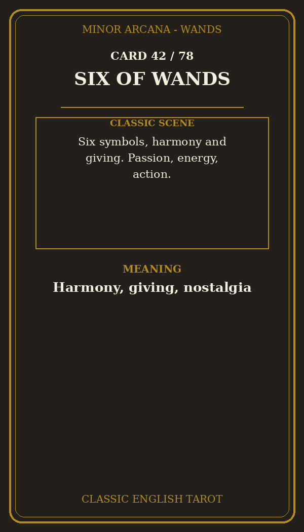 SIX OF WANDS