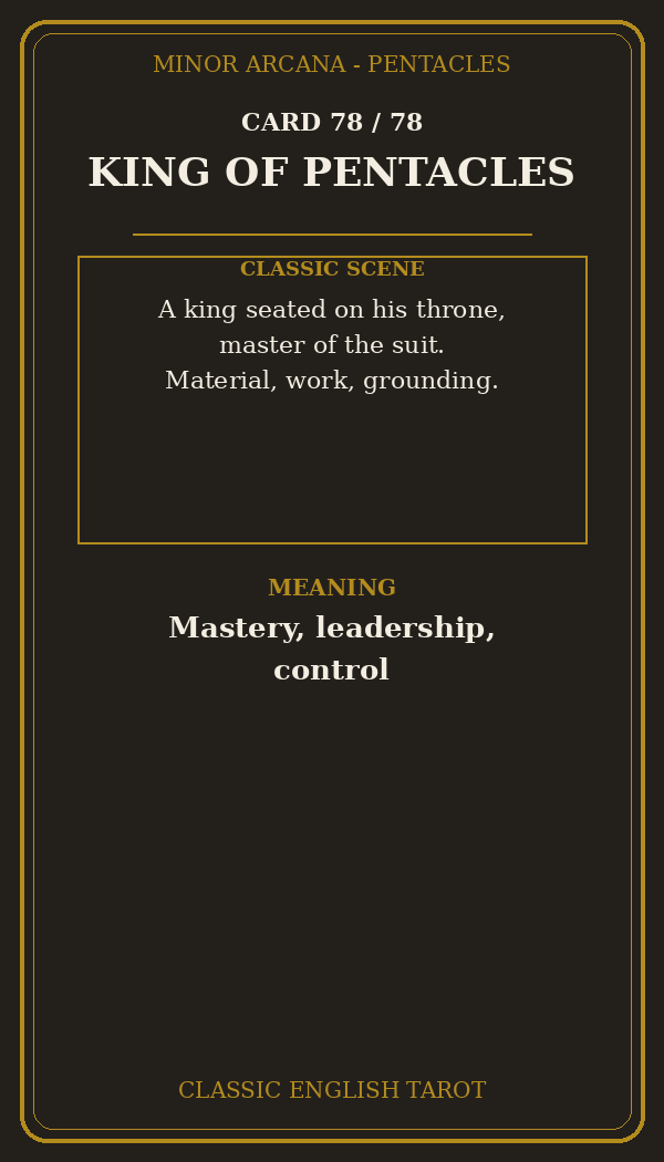 KING OF PENTACLES