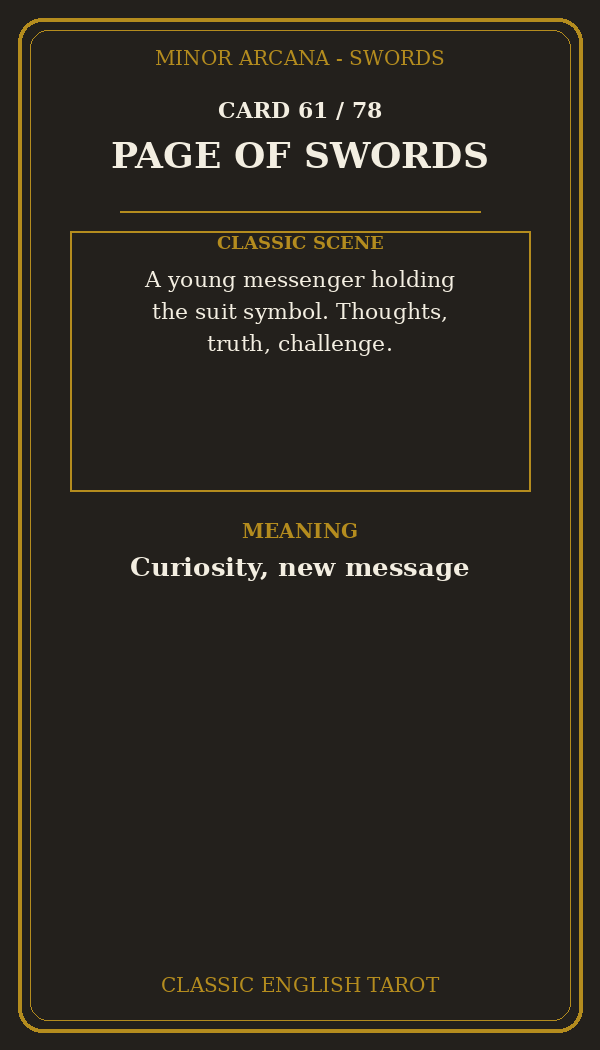 PAGE OF SWORDS