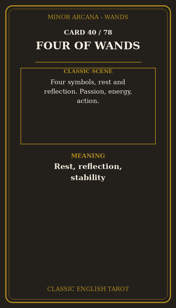 FOUR OF WANDS